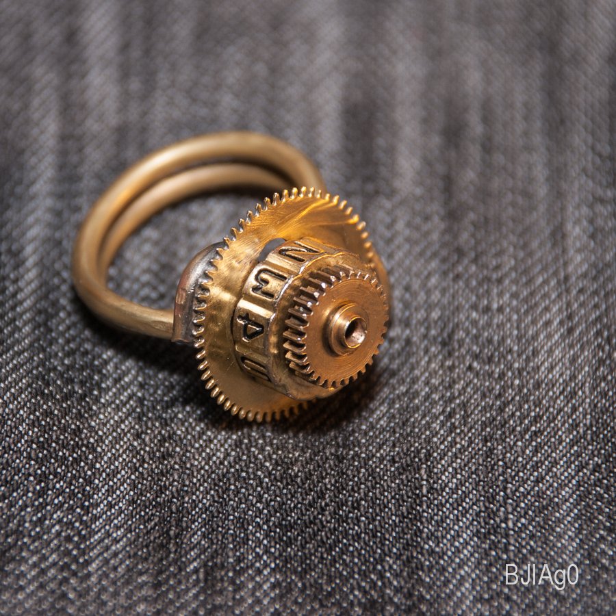 Перстень с цифрами. Steampunk. Ручная работа